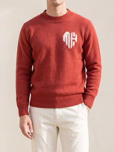 100% Cashmere Heart Sweater – Red lifestyle
