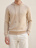100% Cashmere Hooded Sweater – Sand lifestyle