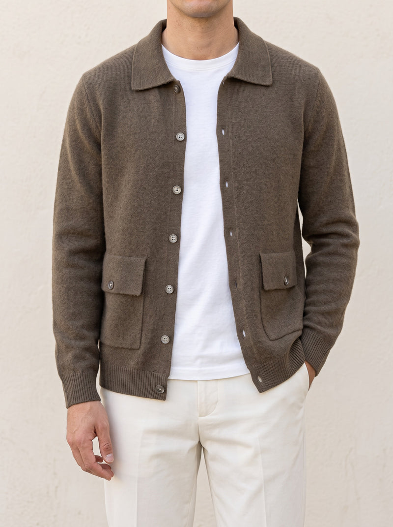 100% Cashmere Jacket – Green lifestyle