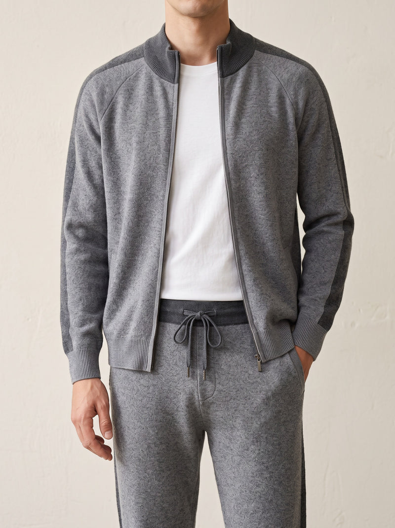 100% Cashmere Leisure Tracksuit – Dark Gray lifestyle