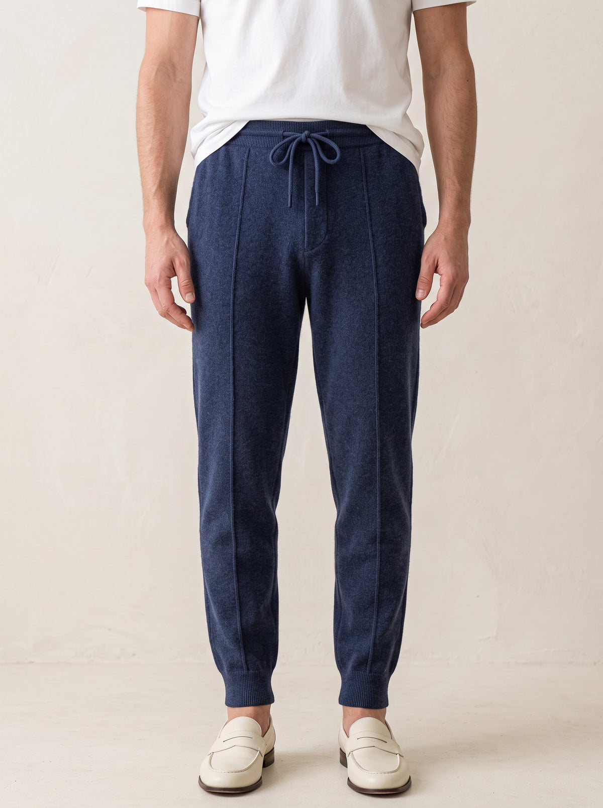 100% Cashmere Leisure Trousers – Dark Blue lifestyle