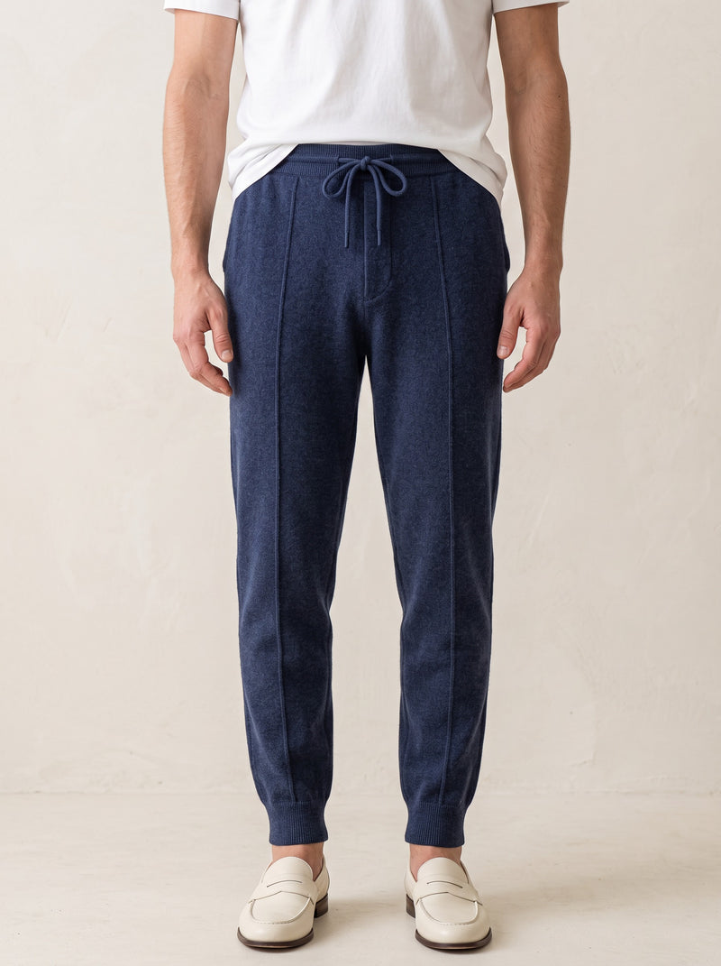 100% Cashmere Leisure Trousers – Dark Blue lifestyle