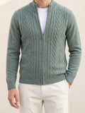 100% Cashmere Pattern Vest – Mint lifestyle