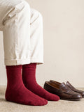 100% Cashmere Socks – Red lifestyle