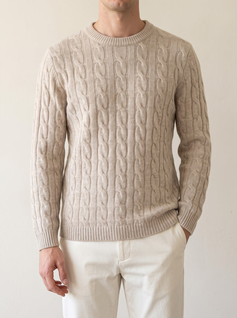 100% Cashmere Sweater – Camel lifestyle