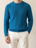 100% Cashmere Sweater – Dark Blue lifestyle