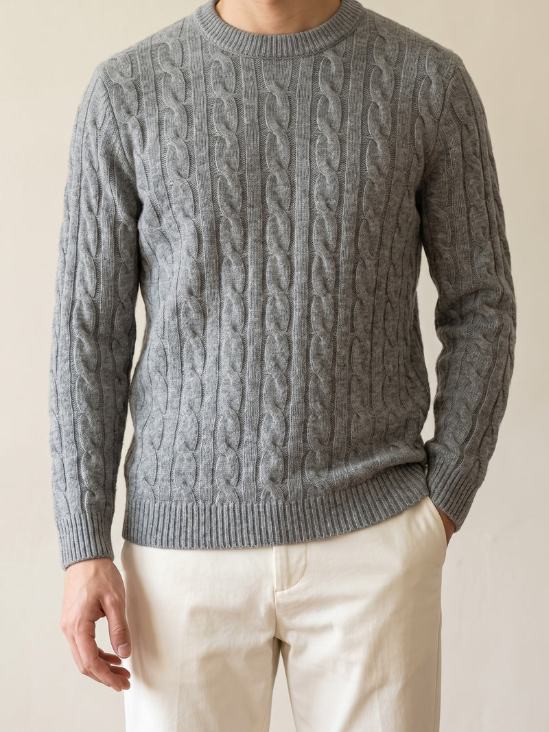 100% Cashmere Sweater – Gray lifestyle