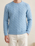 100% Cashmere Sweater – Light Blue lifestyle