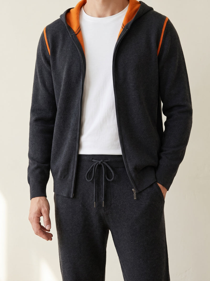 100% Cashmere Tracksuit – Black lifestyle