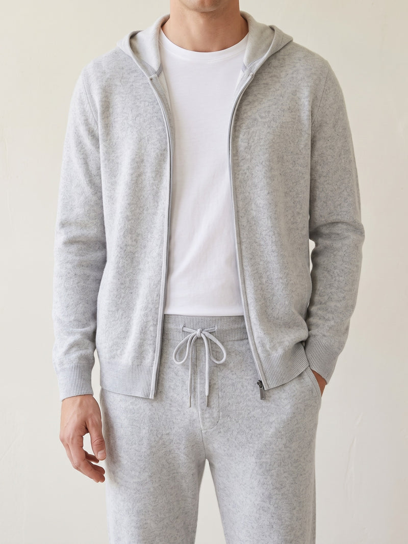 100% Cashmere Tracksuit – Gray lifestyle