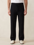 100% Cashmere Wide Leisure Trousers – Black lifestyle
