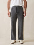100% Cashmere Wide Leisure Trousers – Dark Gray lifestyle