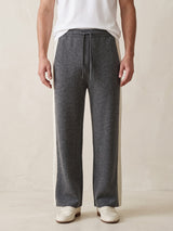 100% Cashmere Wide Leisure Trousers – Dark Gray lifestyle