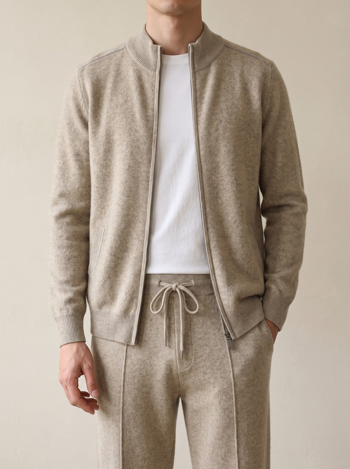 100% Cashmere Zip Leisure Set lifestyle