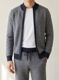 100% Merino Wool Patterned Set – Dark Gray lifestyle