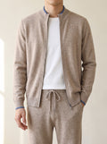 100% Merino Wool Tivro Tracksuit – Beige lifestyle