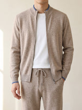 100% Merino Wool Tivro Tracksuit – Beige lifestyle