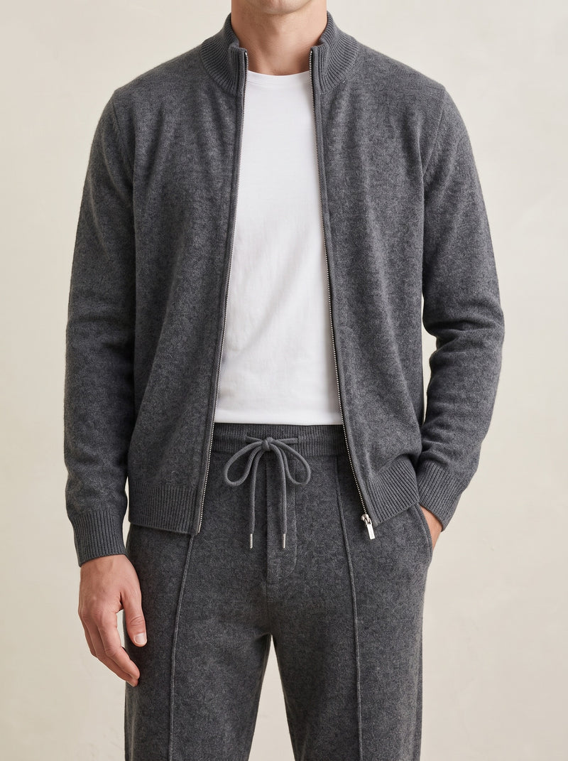 100% Merino Wool Tracksuit V2 – Dark Gray lifestyle