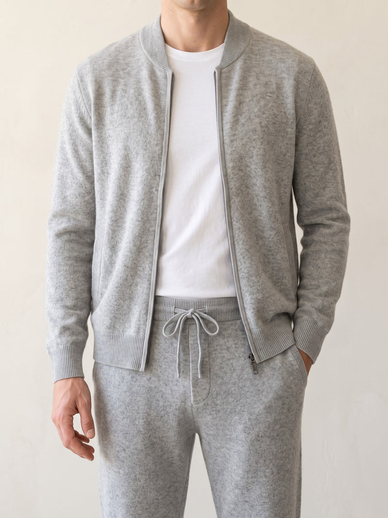 100% Merino Wool Tracksuit V3 – Light Gray lifestyle