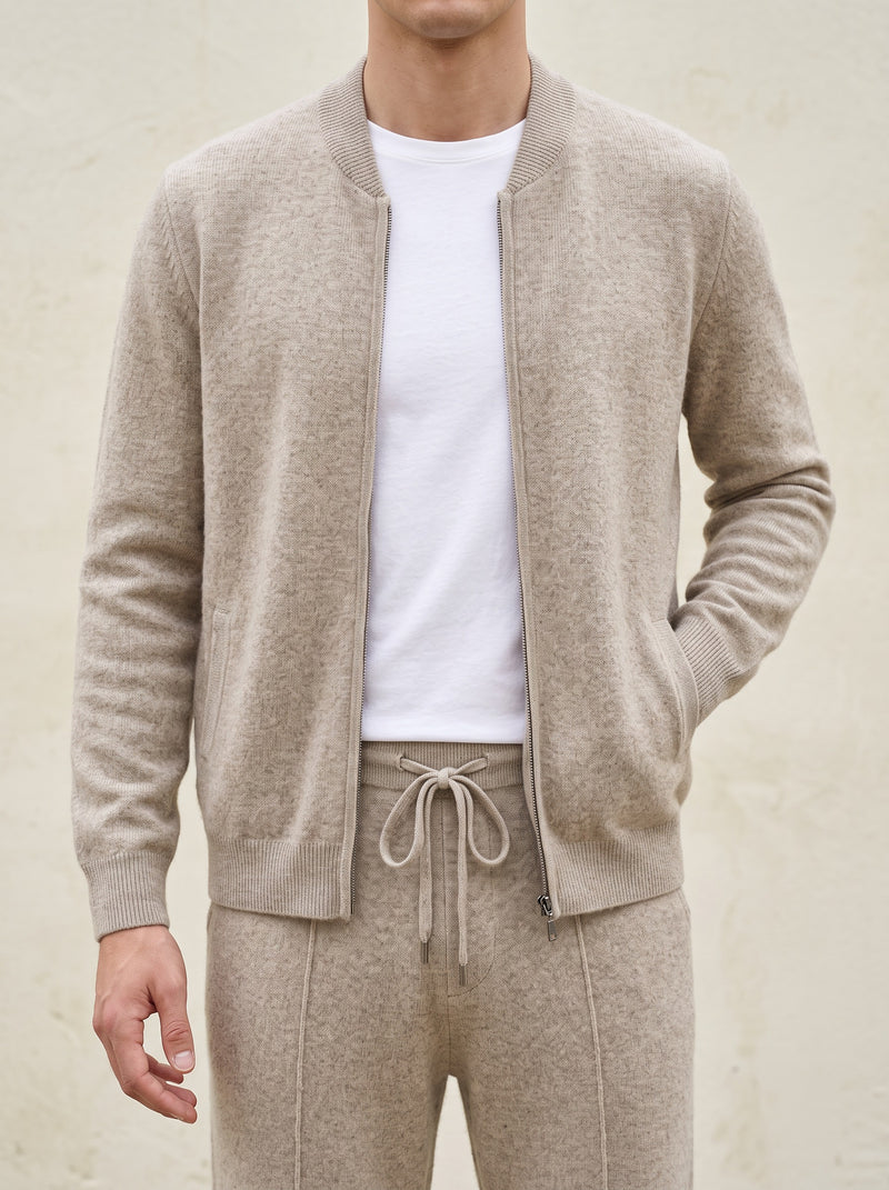 100% Merino Wool Tracksuit V3 – Sand lifestyle
